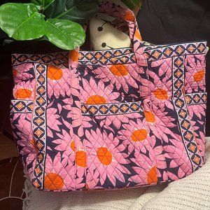Vera Bradley Loves Me Pink Daisy Miller Tote